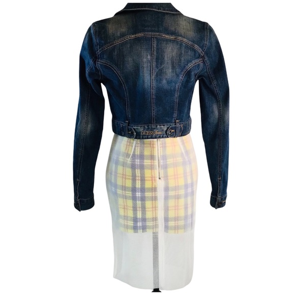 English Factory NEW Mesh Plaid Midi Skirt Exposed Back Zipper - S - 90’s Vibes! - Picture 11 of 13